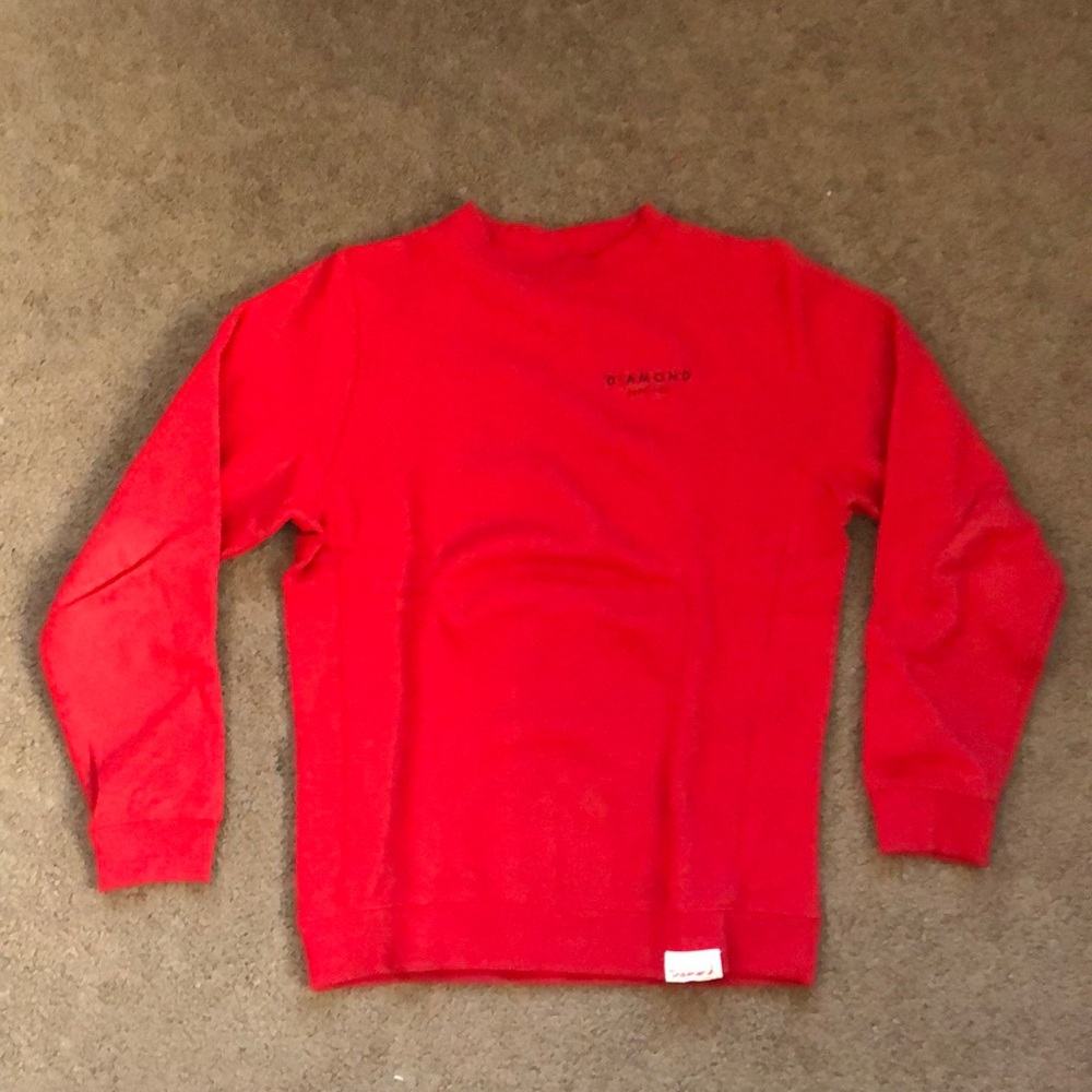 Diamond Supply Co. Red Crewneck Sweatshirt